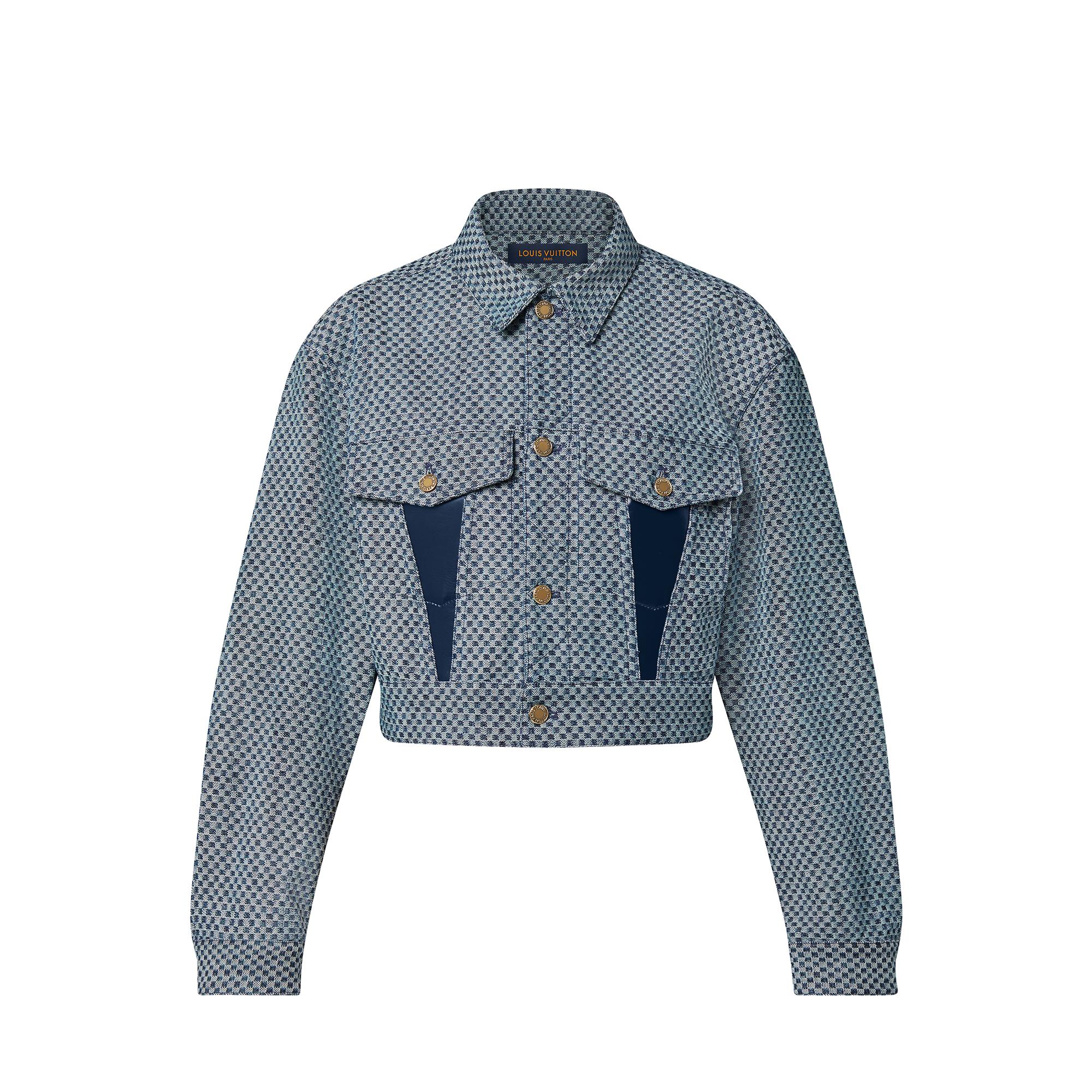 Checkerboard clearance denim jacket